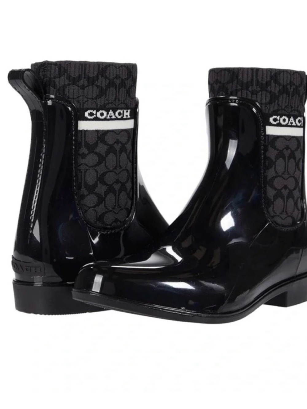 Coach Rivington Rain Bootie; Black, Rubber, 6